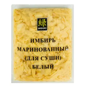 Имбирь маринованный белый Мидори 1кг, 10шт/кор