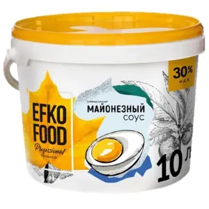 Майонез EFKO FOOD professional для салатов легкий 30% 10л/9,5кг ведро