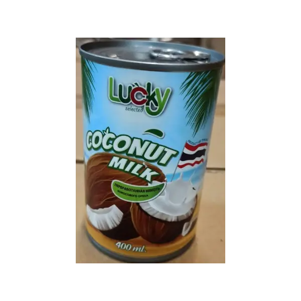 Молоко кокосовое 17-19% содержание мякоти 84% Lucky 400мл, 24шт/кор
