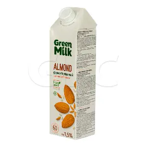 Молоко растительное миндальное на рисовой основе Green Milk 1л, 12шт/кор