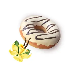 Пончик творожный глазированный с ароматом ванили Именитые 68гр, 12шт/кор